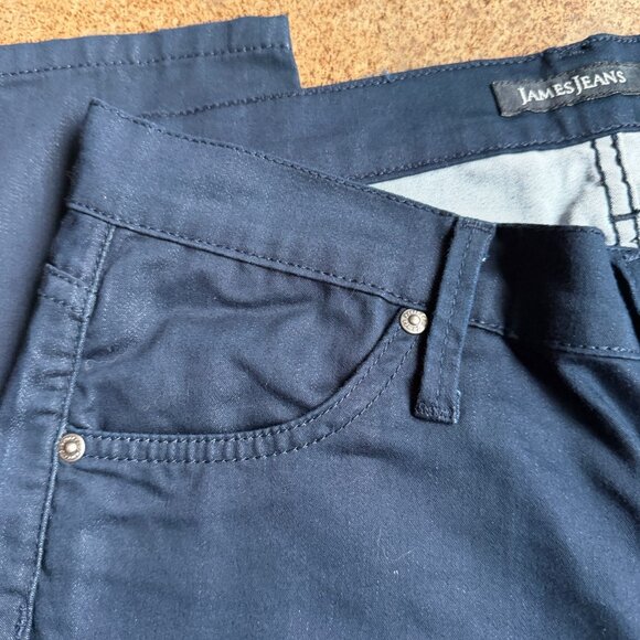 James Jeans Dry Aged Denim “Twiggy” in Black Cat Wash - Picture 3 of 10